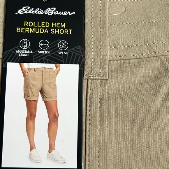 Eddie Bauer Pants - NWT Eddie Bauer Bermuda Short Rolled Hem Tan